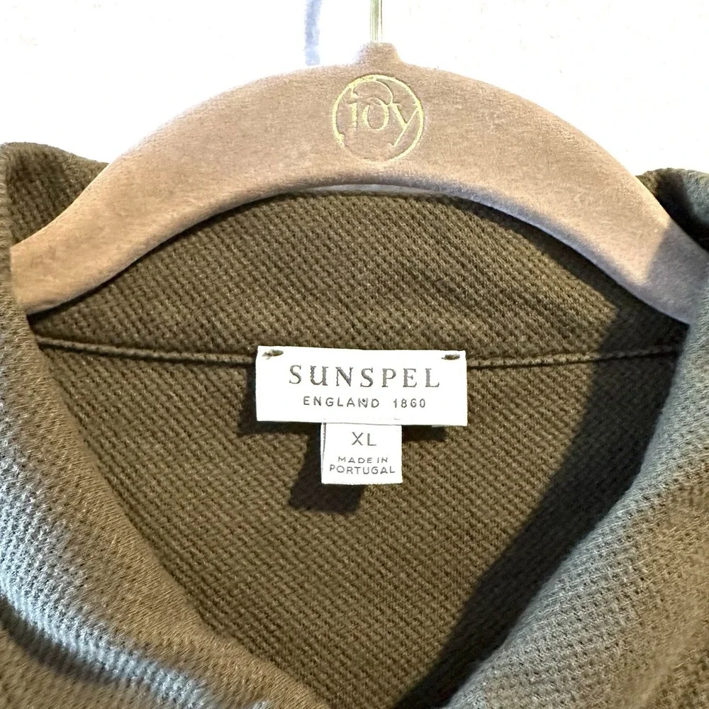 Sunspel Olive Green Polo Shirt - Picture 3 of 8